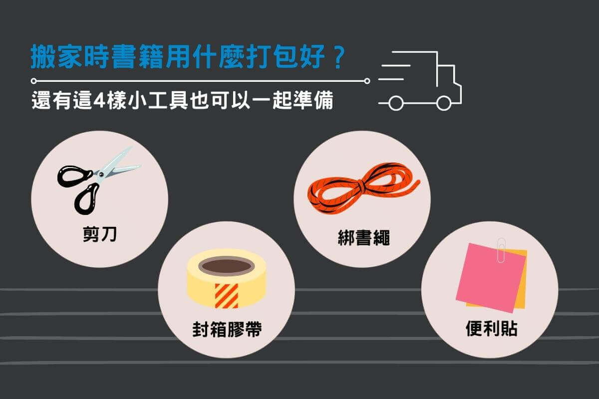 4 樣打包工具必準備 4 樣打包工具必準備